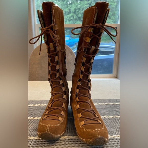 Timberland Mooreland Womens Tall Western Style Y2K Leather Waterproof Boots 7.5 - Picture 1 of 12